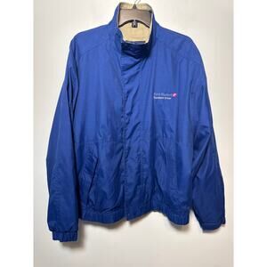 Vintage Time Out Men's Size Medium Blue Zip Up Windbreaker Jacket